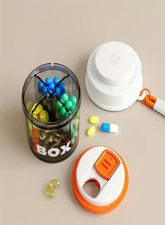 TAPUJI Pill Organizer Container FOR Travel | Cute Small Daily Personal Portable Mini 7 Day OR Weekly Compact medicine box for adults Aesthetic Pocket, Handbag pill storage organizer (Pack of 1) - Image 2